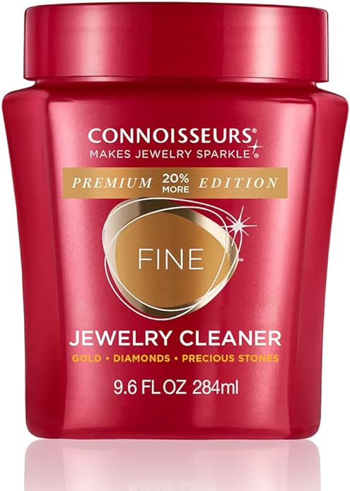 CONNOISSEURS Premium Edition Jewelry Cleaner, Value Size 9.6oz - Pick from Fine, Silver or Delica... | Amazon (US)