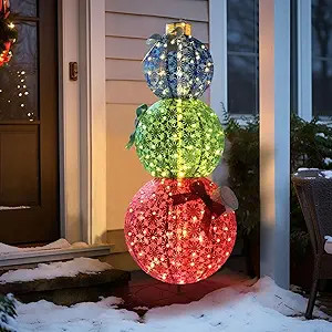 5 Ft. Led Ornament Stack Christmas Holiday Decoration Outdoor Lighted | Amazon (US)