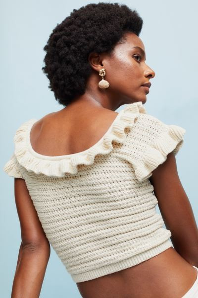 Flounce-trimmed Crop Top | H&M (US + CA)