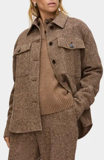 ALIGNE Charlie Recycled Wool Blend Shirt Jacket in Brown at Nordstrom Rack, Size Large | Nordstrom Rack