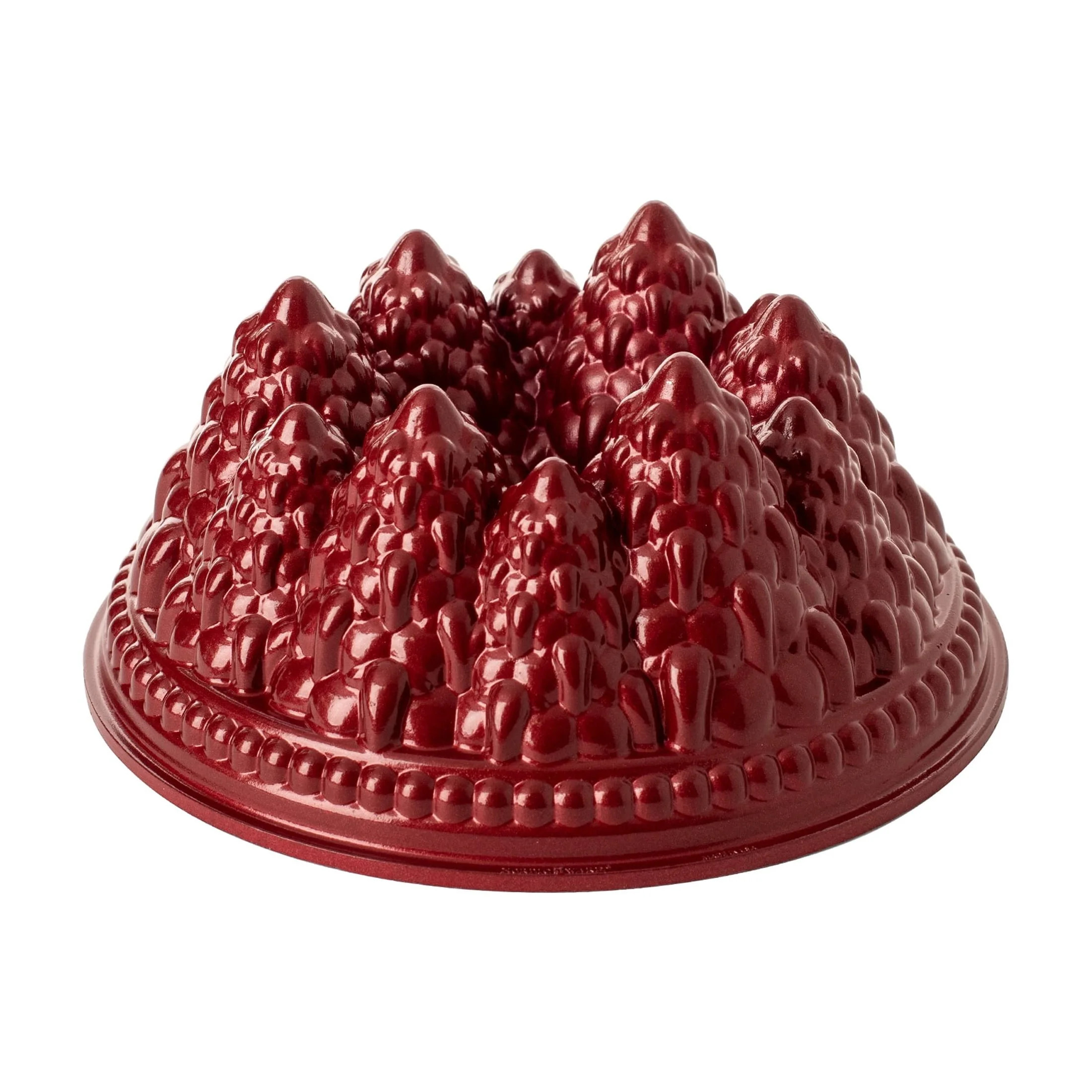 Nordic Ware Pine Forest Bundt Pan, Nonstick Cast Aluminum, Red | Walmart (US)