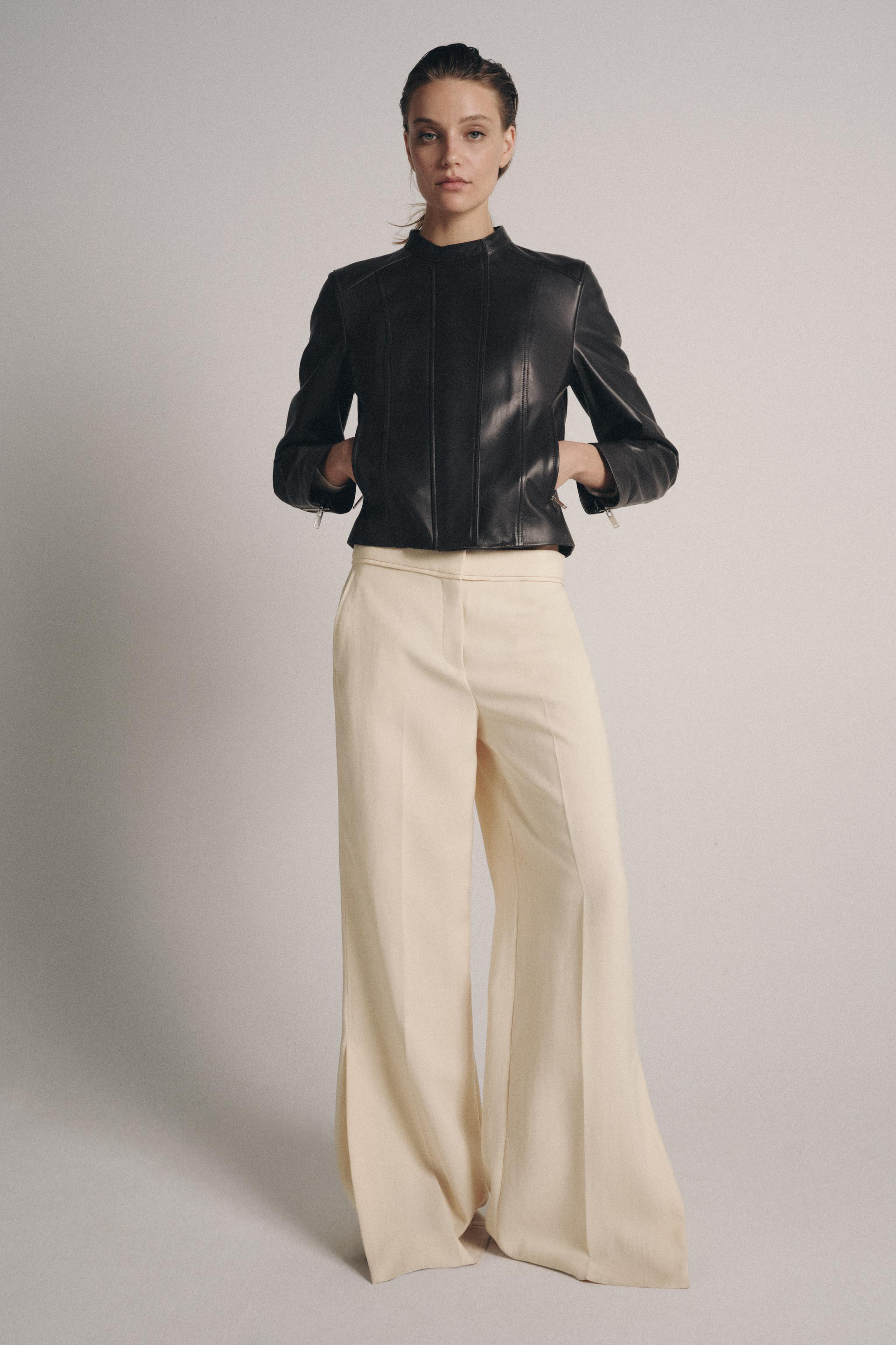 100% LEATHER JACKET ZW COLLECTION LIMITED EDITION | Zara US