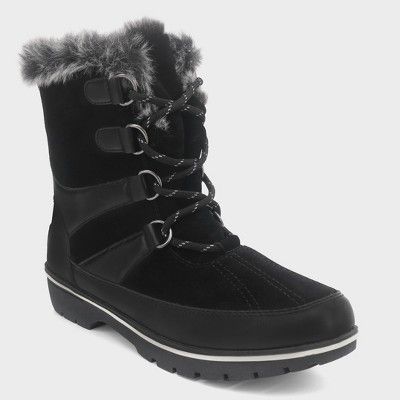 Women's Ellysia Wide Width Short Functional Winter Boots - C9 Champion® Black 12W | Target