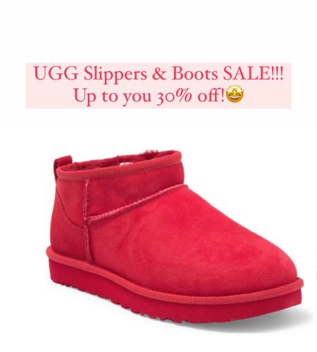 UGG mini classic boots // slippers // up to 30% off // Nordstrom Sale // new years // winter outfit 

#LTKSeasonal #LTKsalealert #LTKshoecrush