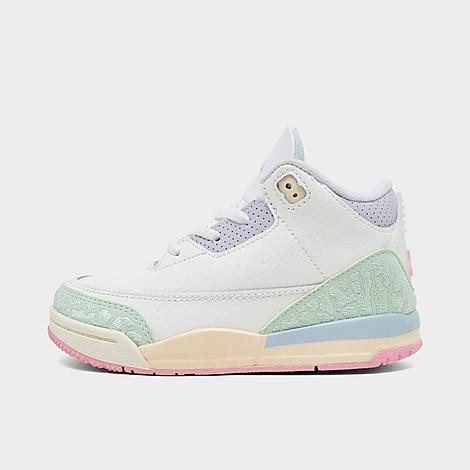 Jordan Kids Toddler Air Retro 3 Basketball Shoes in Sail/Jade Aura/Aura Size: 4.0 | Finish Line (US)