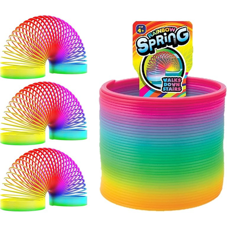 JA-RU Big Magic Rainbow Color Spring (3 Pack) Slinky Toy, Party Favor for Kids. W-1702-3 | Walmart (US)