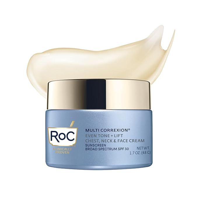 RoC Multi Correxion 5 in 1 Chest, Neck, and Face Moisturizer Cream with SPF 30, for Neck Firming ... | Amazon (US)