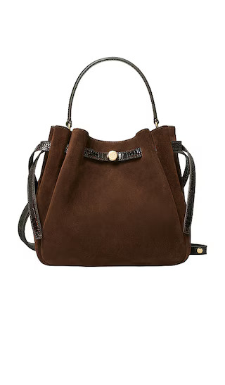Romy Suede Bucket Bag in Dark Cocoa | Revolve Clothing (Global)