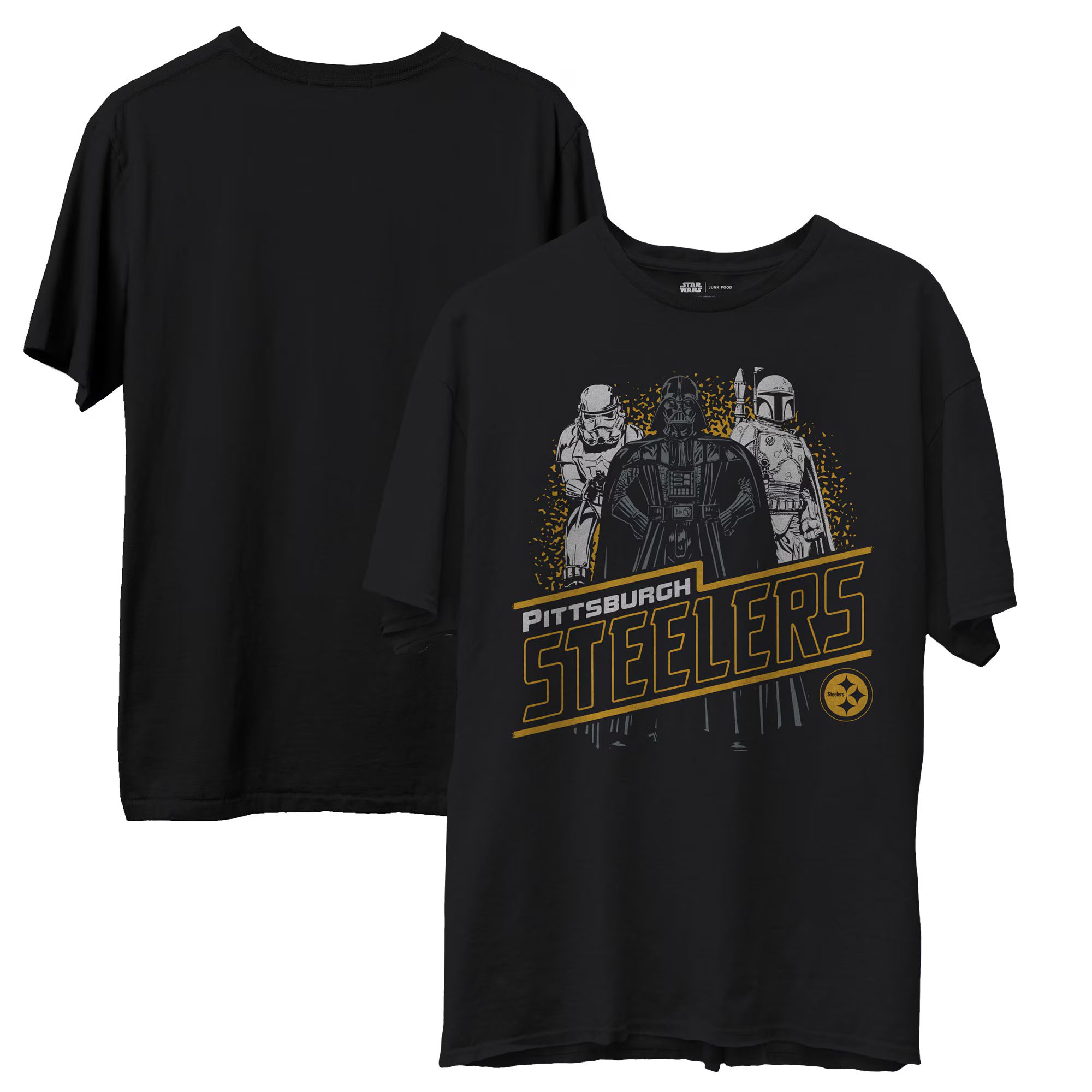 Men's Pittsburgh Steelers Junk Food Black Empire Star Wars T-Shirt | NFL Shop