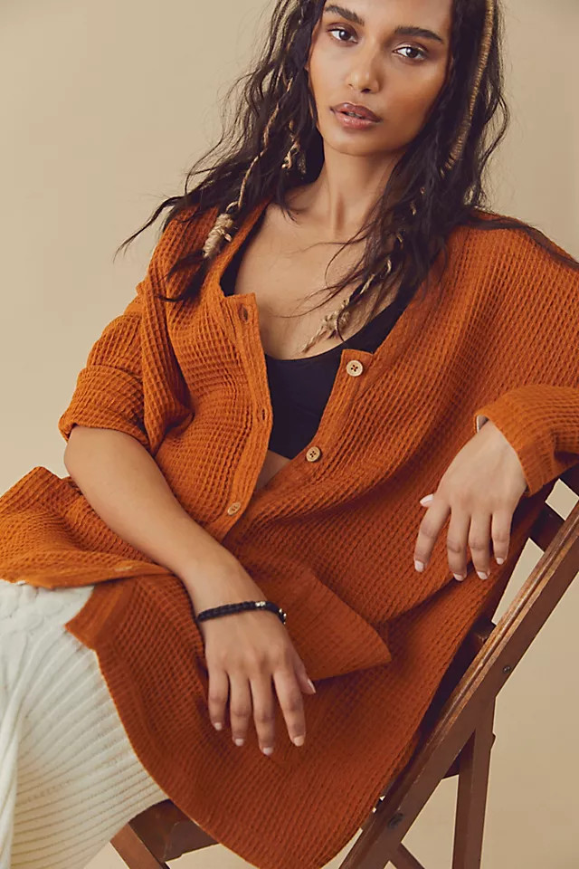 Waffle Cardi Tunic | Free People (Global - UK&FR Excluded)