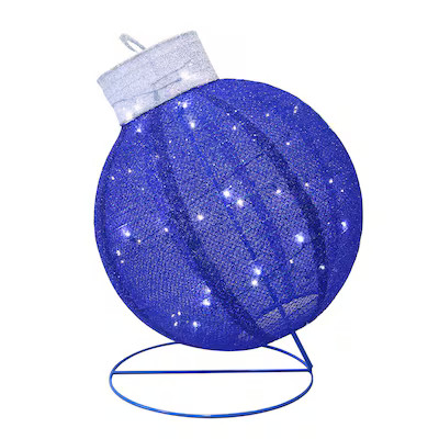 Holiday Living 30-in Freestanding Ornament Yard decoration with White LED Lights Lowes.com | Lowe's