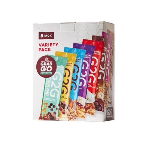 G2G Protein Bar, 8 Flavor Variety Pack, High Protein, Gluten-Free, Healthy Snack, Delicious Meal Replacement, Clean Ingredients, Refrigerated for Freshness, (Pack of 8) | Amazon (US)