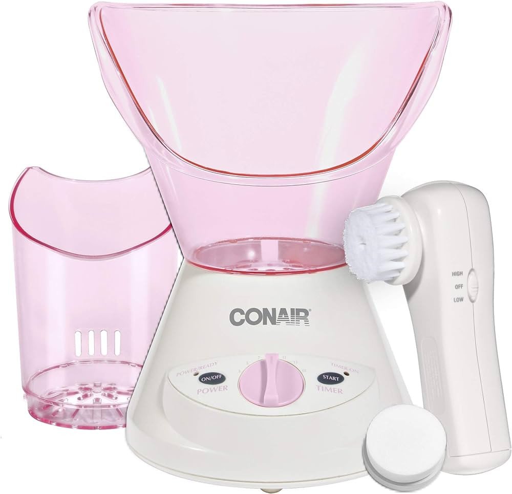 True Glow by Conair Gentle Mist Moisturizing Facial Steamer with Cleansing Brush | Amazon (US)