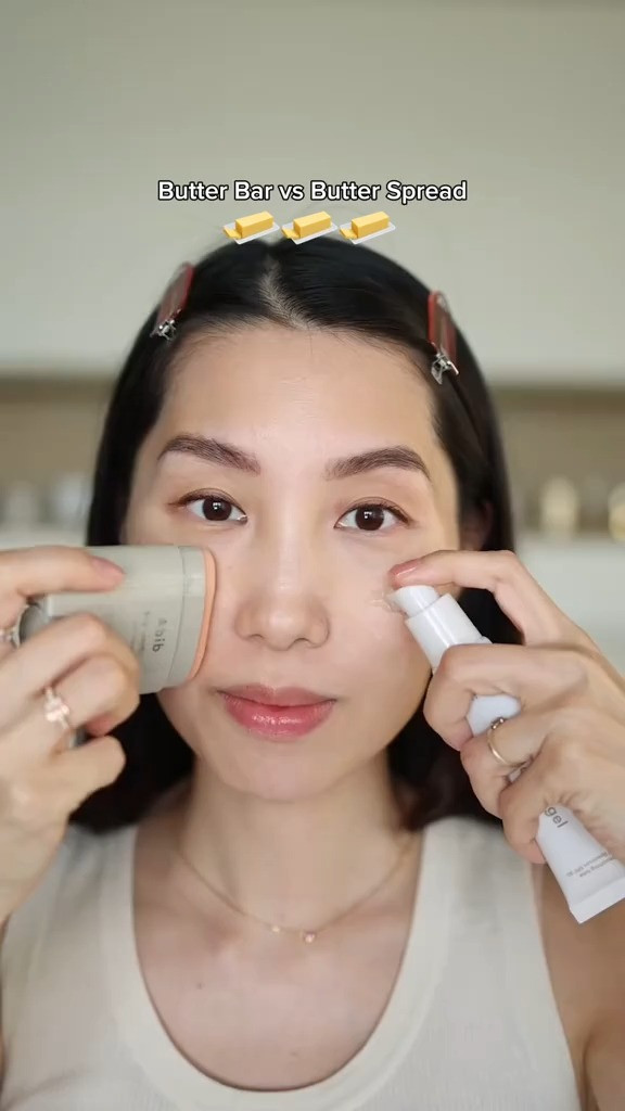 Wait, these sunscreens smooth out pores and control shine while leaving no white cast? @Abib Cosmetics airy sunstick(like a butter stick) vs airy sun gel(like a butter spread), which is your pick?🧈 

 #LTKSaleAlert #LTKFindsUnder50 #LTKBeauty