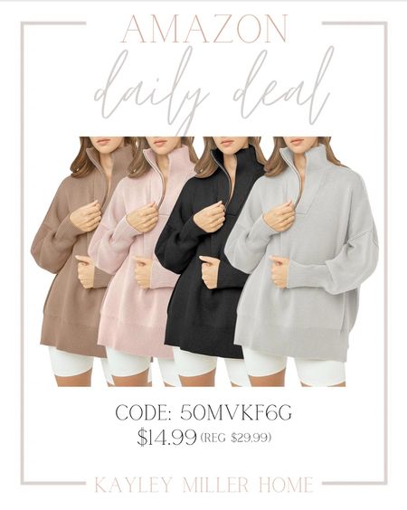 code: 50MVKF6G saves 50% and brings the price to $14.99!  Comes in 22 colors! 







Amazon same
Pullover
Winter outfit
Sweater
Athleisure 

#LTKsalealert