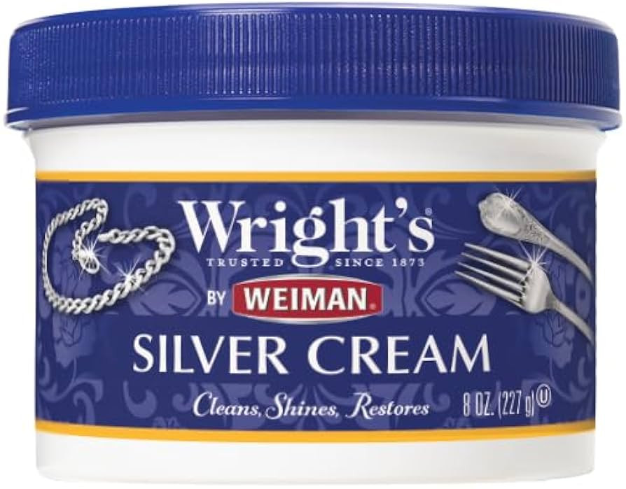 Wright's Silver Cleaner and Polish Cream, 8 Ounce, Gently Clean and Remove Tarnish for Jewelry, P... | Amazon (US)