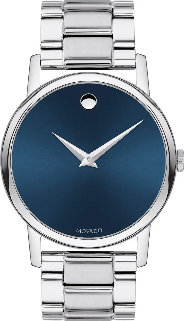 MOVADO Men's Classic Museum Swiss Quartz Bracelet Watch, 40mm | Nordstromrack | Nordstrom Rack