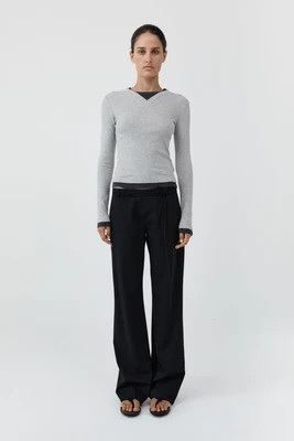 90s Rouleau Minimal Pants - Black | St. Agni (US, UK, EU)