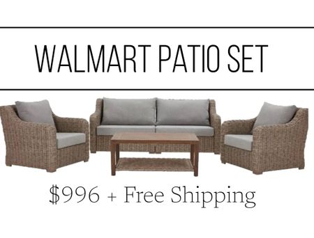Outdoor furniture, patio set, outdoor patio, Walmart, home decor 

#LTKhome #LTKSeasonal
