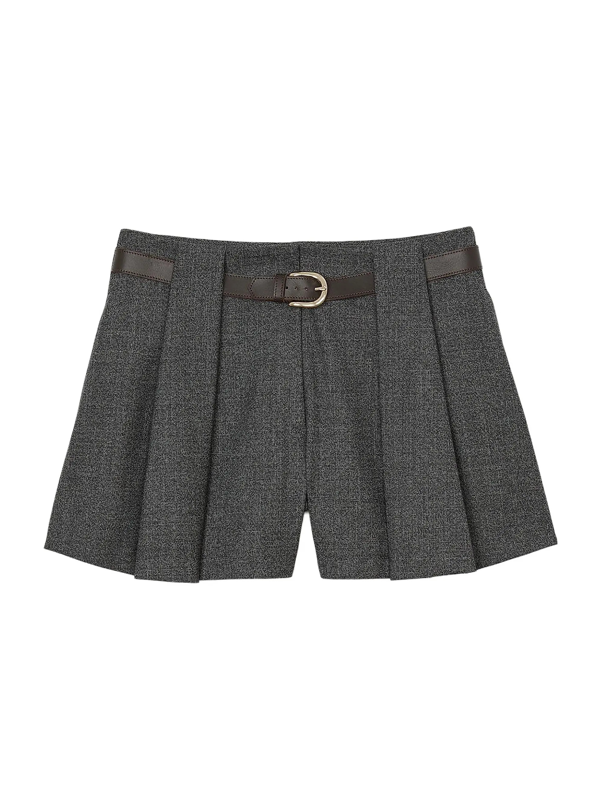 Sandro Pleated Shorts with Belt | Saks Fifth Avenue | Saks Fifth Avenue