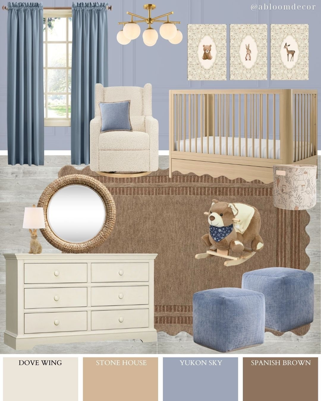 Soft Blue Nursery Design for Baby Boys or Girls 

#LTKBaby #LTKBump #LTKHome