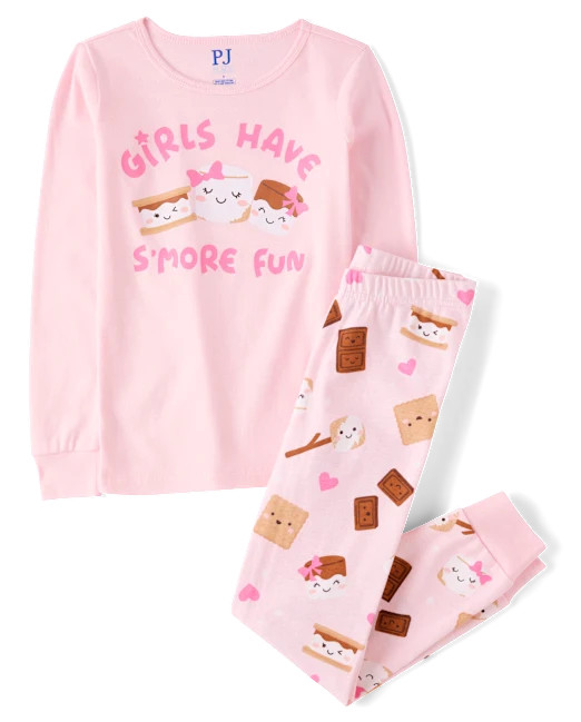 Girls S'more Snug Fit Cotton Pajamas - pink | The Children's Place