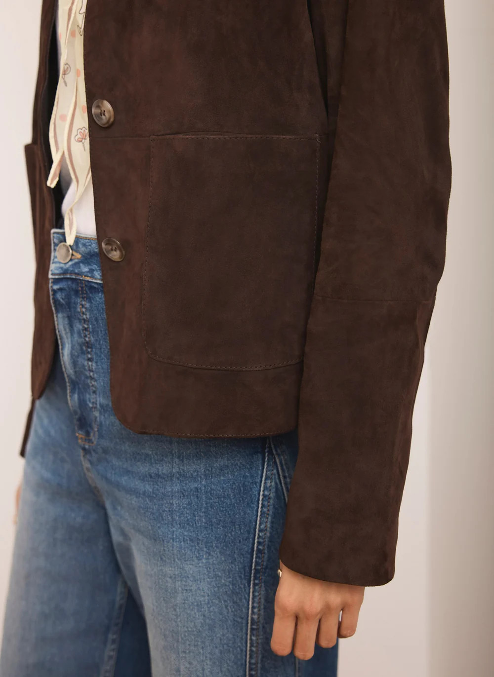 Brown Suede Jacket | Mint Velvet