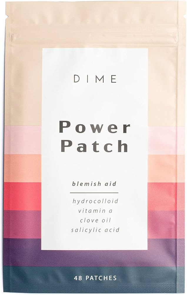 DIME Beauty Power Patch, Hydrocolloid Pimple Patches, Zit Spot Blemish Aid with Salicylic Acid, V... | Amazon (US)