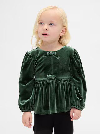 Baby & Toddler Velour Bow Top | Gap (CA)