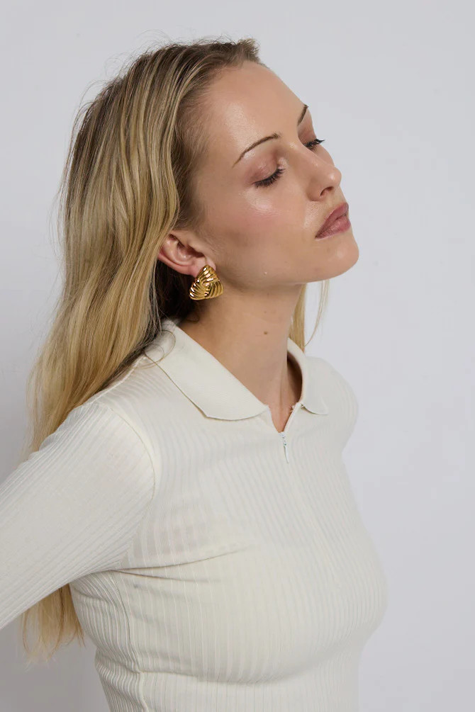 TRI GOLD EARRINGS | Heaven Mayhem
