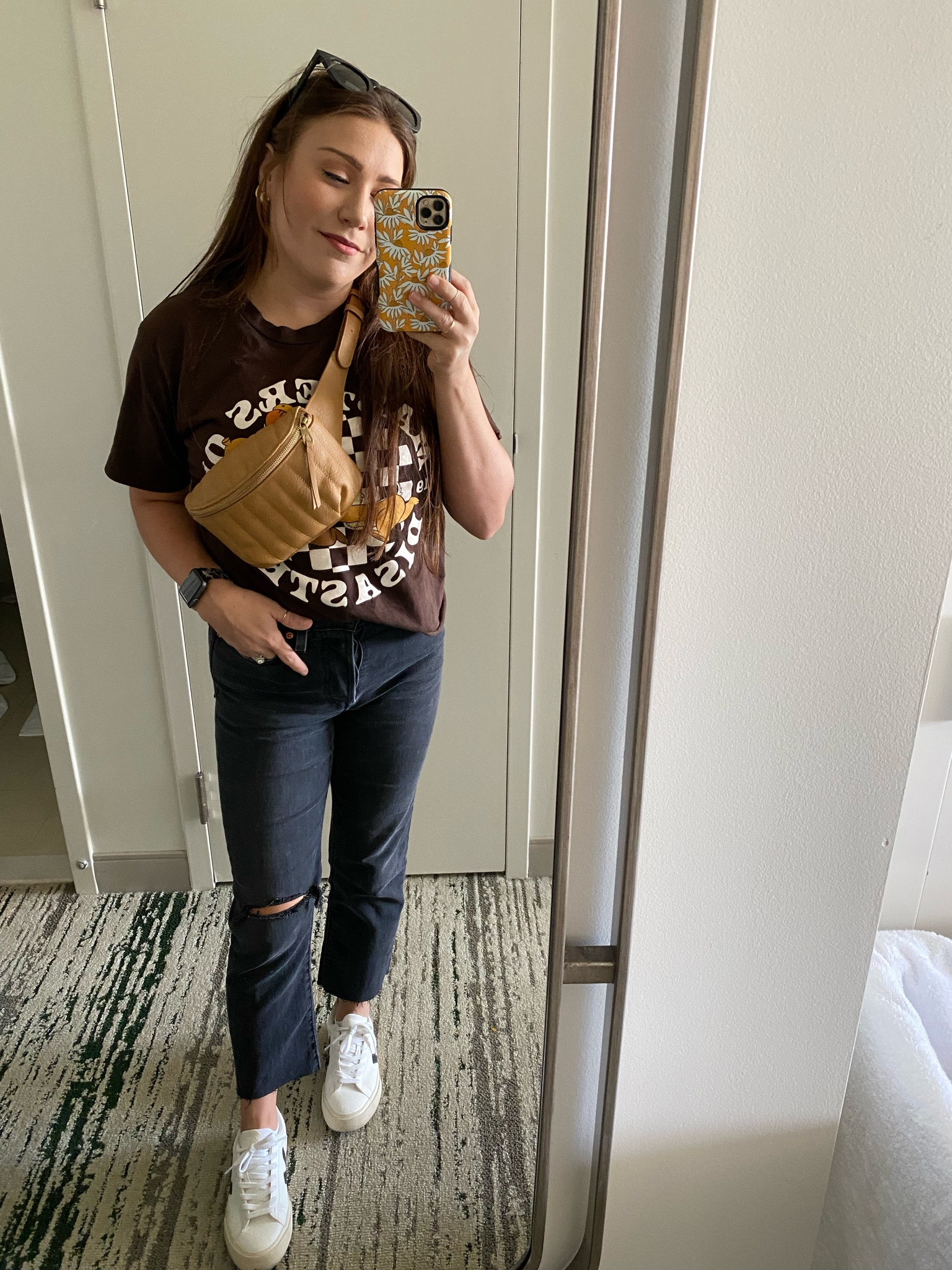 Neutral Disney fit perfect for winter in Florida! Love this checkered t shirt and these Levi wedgie jeans! Can’t forget my $20 cross body bag on our for her holiday gift guide  

#LTKfit #LTKunder50 #LTKGiftGuide