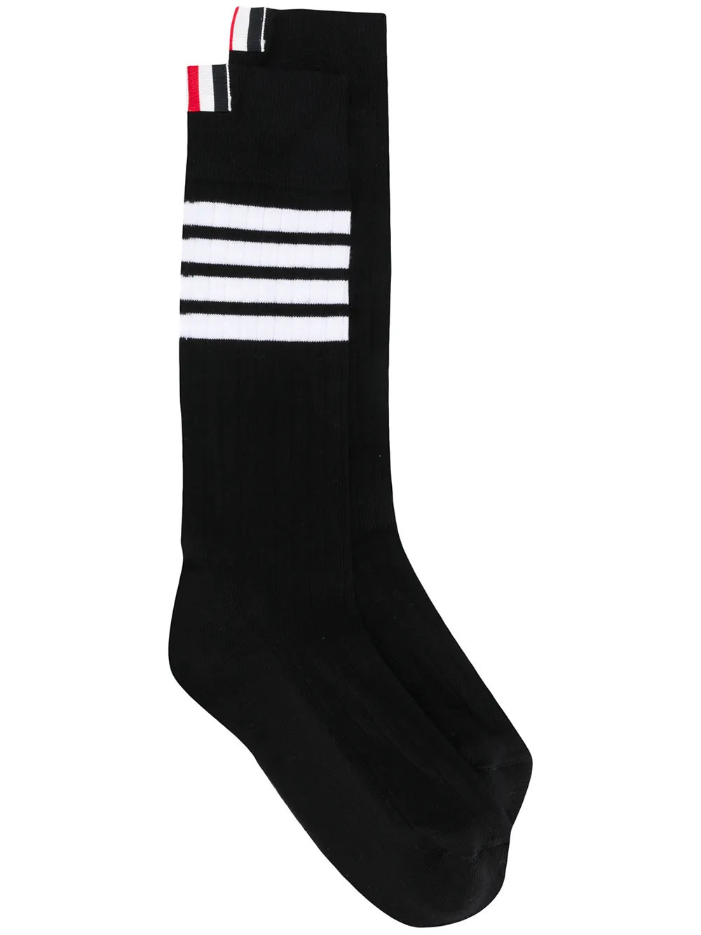 Thom Browne 4-bar mid-calf socks - Black | Farfetch Global