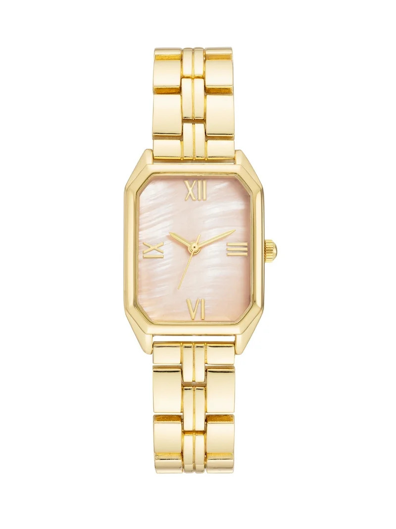 Time and Tru Gold Tone Metal Bracelet Ladies Watch | Walmart (US)