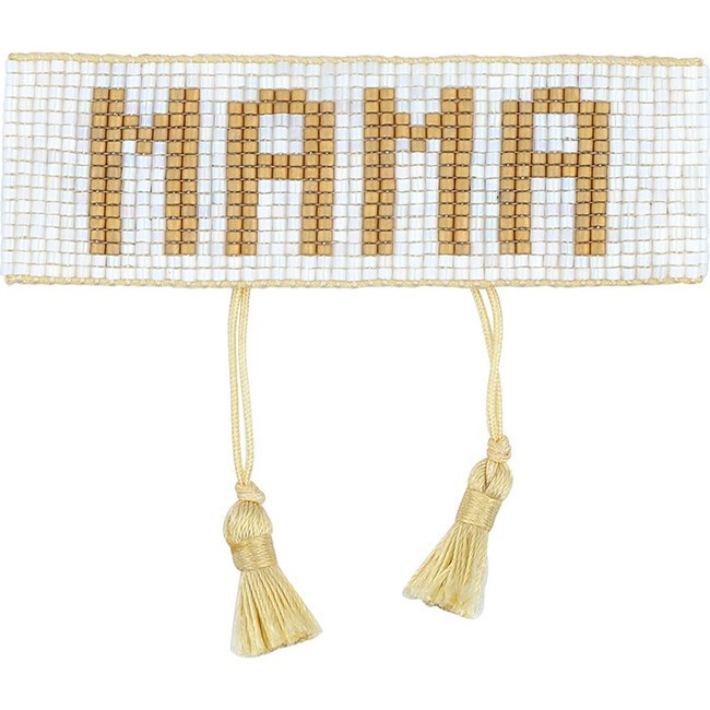 HART | White & Gold MAMA Bracelet (Multicolor, One Size) | Maisonette | Maisonette