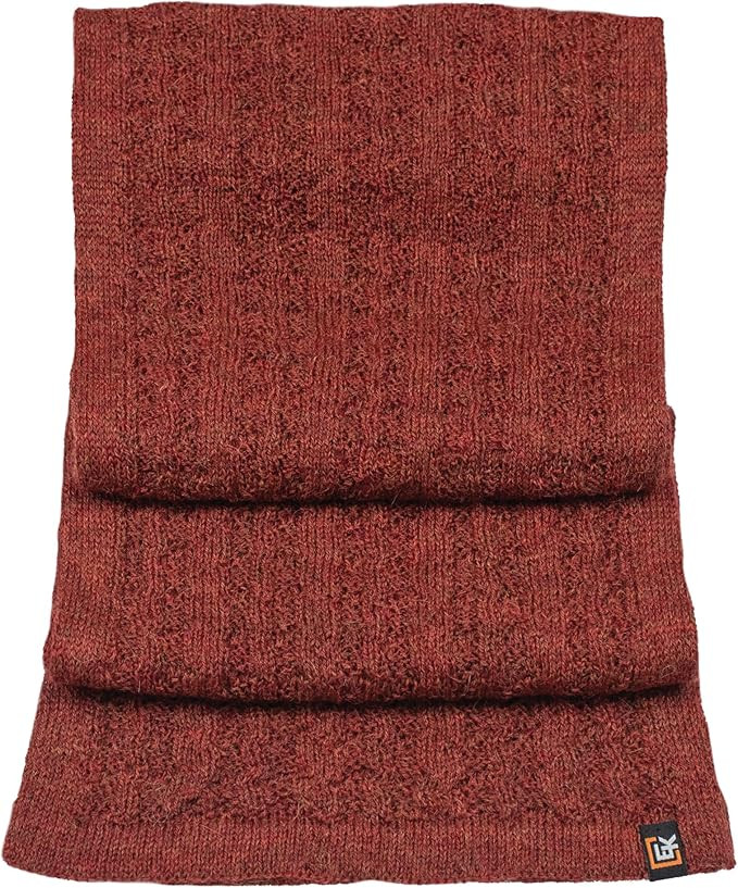 Alpaca Knit Flat Scarf for Men or Women - Made in the USA - Super Soft Baby Alpaca | Amazon (US)