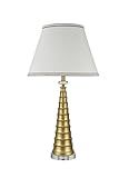 Aspen Creative 40051, 30" High Transitional Metal Table Lamp, Gold with Crystal Base and Hardback Em | Amazon (US)