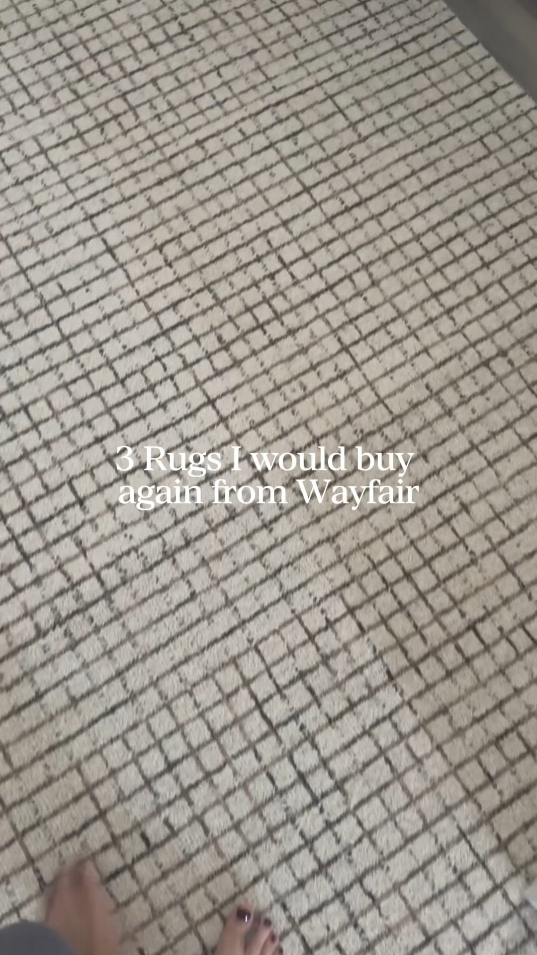 Three rugs I would 100% buy again from Wayfair 🤎
All three are great quality, don’t shed, and have held up beautifully in our home. They each have that classic look with a little modern twist — which is probably why I keep reaching for them room after room and they are 40% off!

Sharing the exact ones I have:
• Angela Rose x Loloi Ember Rug – soft, durable, and totally timeless
• Amber Lewis x Loloi Alie Rug – that lived-in, elevated feel without the price
• Katasha Checkered Wool Rug – a subtle pattern that reads modern but still warm.

All linked for you in my LTK if you’re refreshing your spaces too ✨

⸻

#WayfairCreator
Wayfair rugs
living room rug ideas
classic modern rugs
neutral rugs
Loloi rugs
Amber Lewis rug
Angela Rose rug
checkered wool rug
Wayfair home decor
runner rugs
area rugs 2025
family friendly rugs
non shedding rugs
rustic modern decor

#LTKSaleAlert #LTKCyberWeek #LTKHome