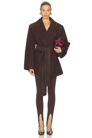 SEROYA Chandra Suede Jacket in Tobacco from Revolve.com | Revolve Clothing (Global)