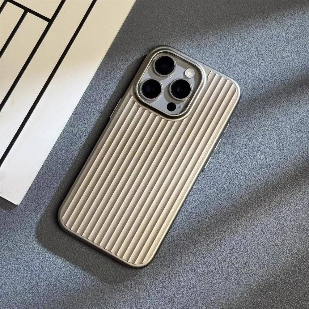 Advanced Electroplated suitcase Corrugated Phone Case for IPhone 16 15 14 13 Pro Max Plus Luxury ... | Amazon (UK)