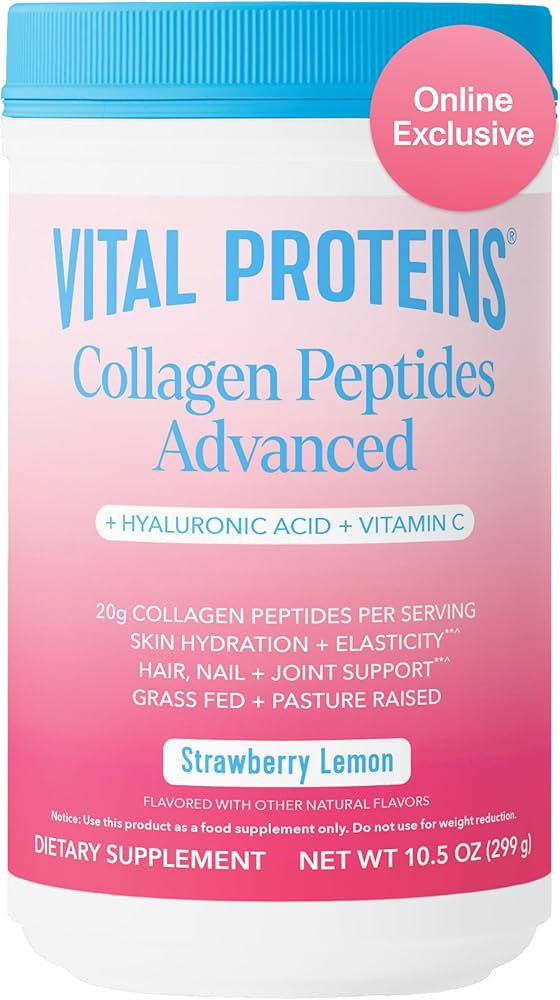 Vital Proteins Collagen Peptides Advanced, Hydrolyzed Peptides with Hyaluronic Acid and Vitamin C... | Amazon (US)