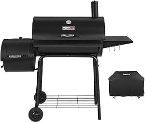 Royal Gourmet CC1830SC Charcoal Grill Offset Smoker with Cover, 811 Square Inches, Black, Outdoor... | Amazon (US)
