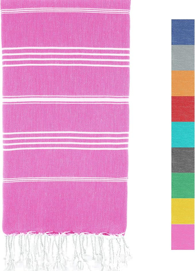 Viventive Turkish Peshtemal Towel (37x70) for Beach, Bath, Yoga, Picnic, Hammam, Travel etc. Very... | Amazon (US)