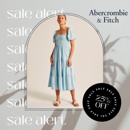The perfect dress does exist… this smocked nap dress from Abercrombie is 25% off this weekend with code AFLTK 💙🦋 sale, dress, graduation outfit, blue dress, baby shower dress, something blue

#LTKsalealert #LTKSale #LTKFind
