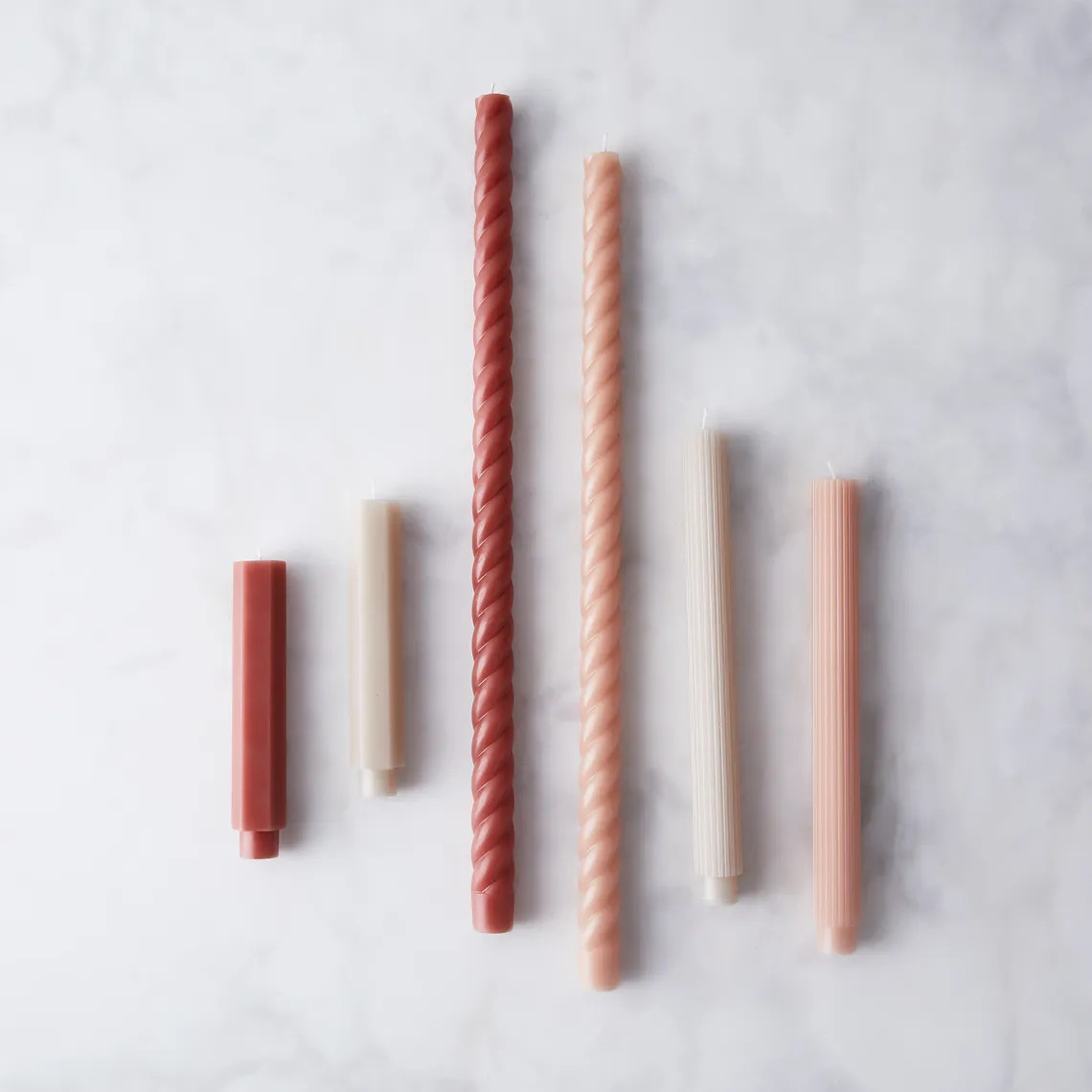 The Floral Society Fancy Taper Candles, 5 Colors, 3 Sizes | Food52