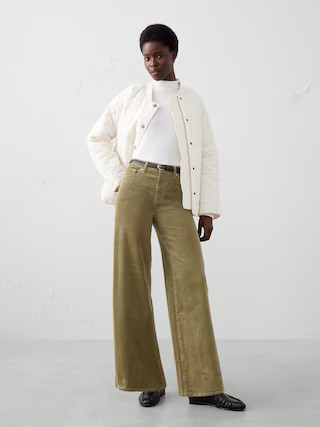 Wide-Leg High-Rise Corduroy Pant | Banana Republic Factory