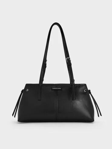 Noane Elongated-Handle Shoulder Bag
    
         - Noir | Charles & Keith US