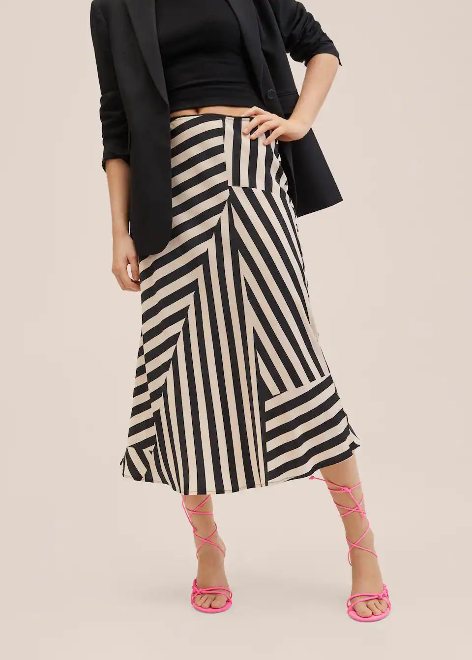 Striped skirt | MANGO (US)
