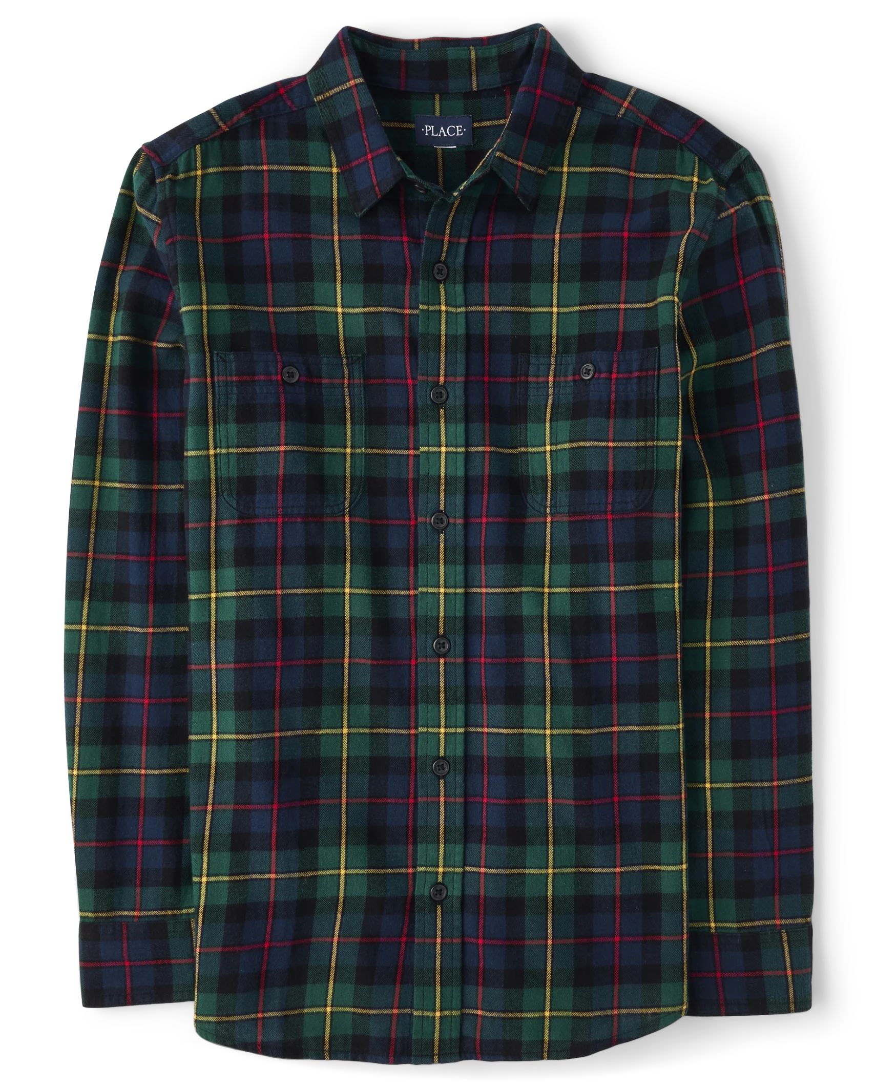 Mens Matching Family Plaid Flannel Button Up Shirt - spruceshad | The Children's Place
