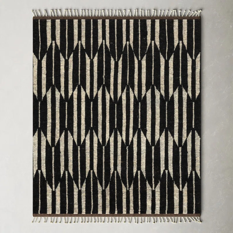 Wesler Wool Dark Brown/Ivory Rug | Wayfair North America