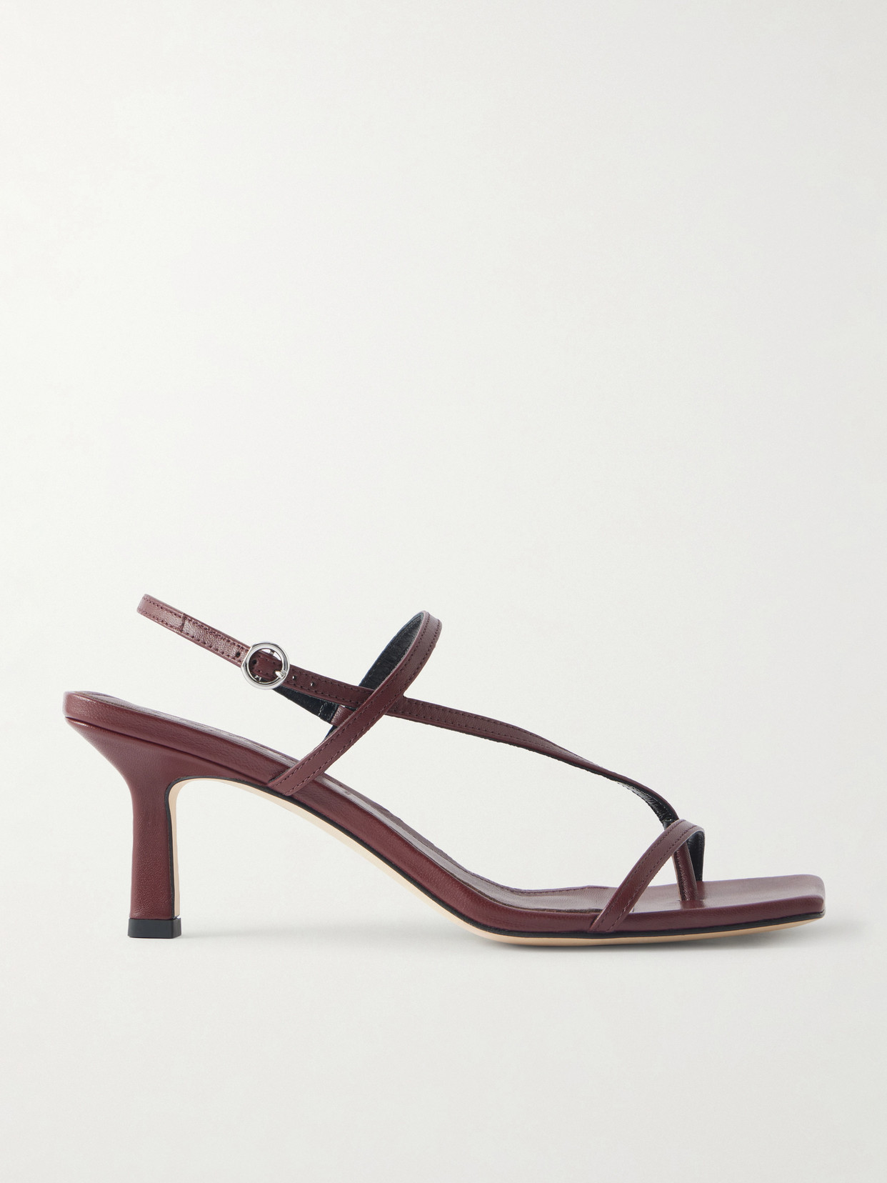 Aeyde - Elise Leather Slingback Sandals - Burgundy | NET-A-PORTER (US)